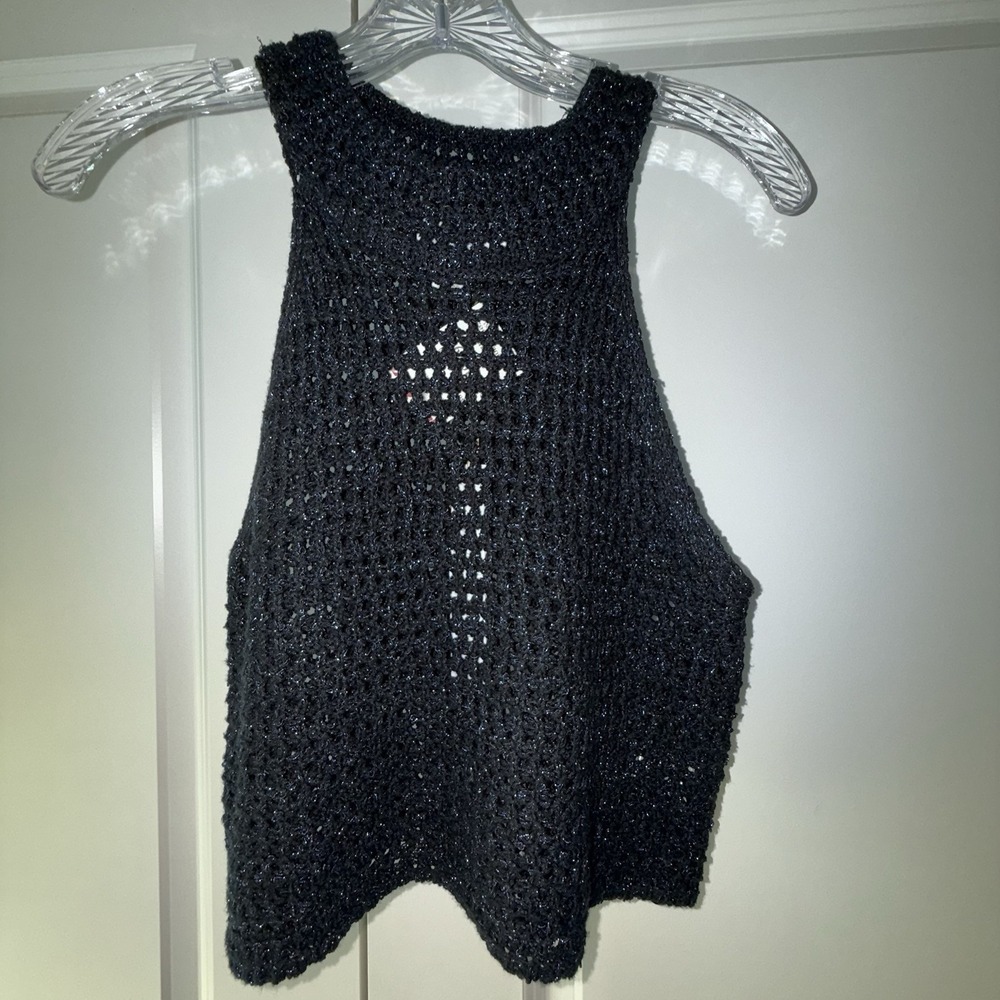 House of Harlow 1960 Women's Knit Crop Top Black Medium